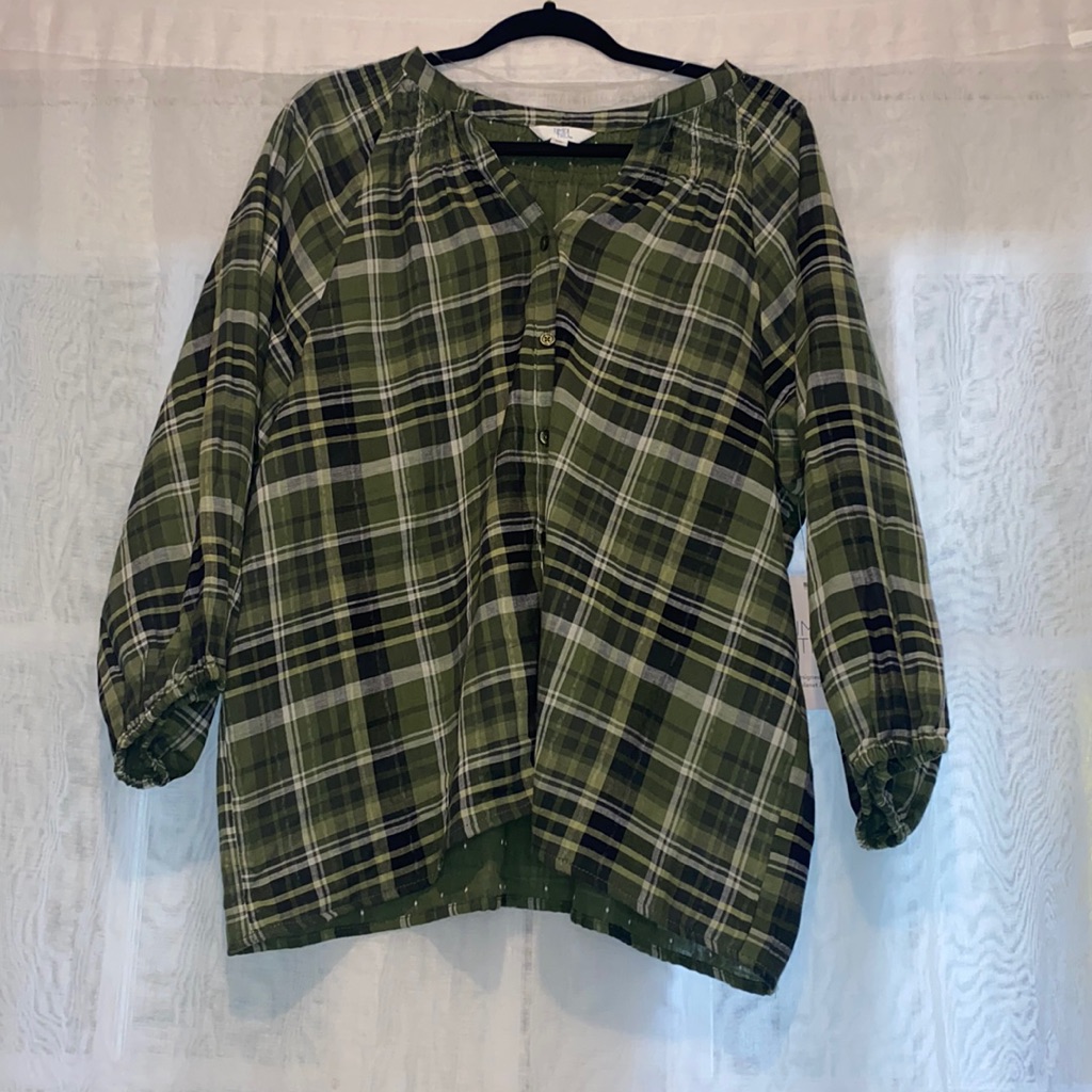 Puff Sleeve Button Down